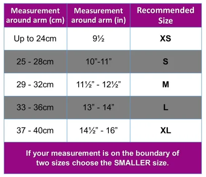 Sleeve Size Table 2025